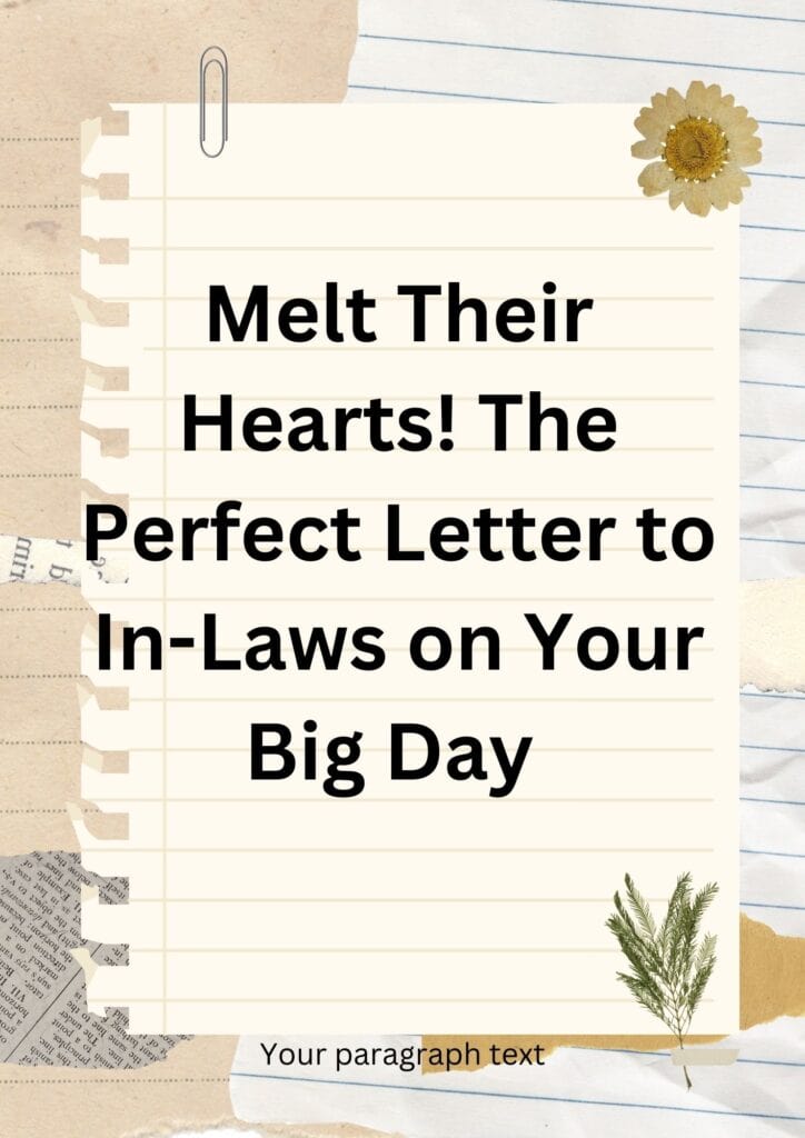 Melt Their Hearts! The Perfect Letter to In-Laws on Your Big Day